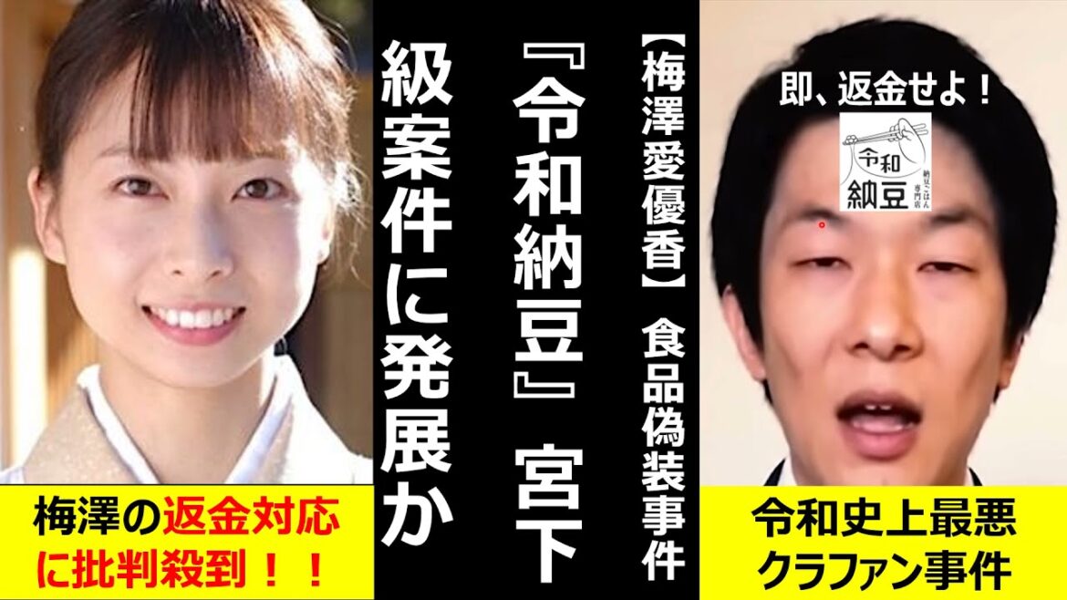 【梅澤愛優香】止まらない疑惑の数々、第2の令和納豆・宮下社長か【はんつ遠藤】