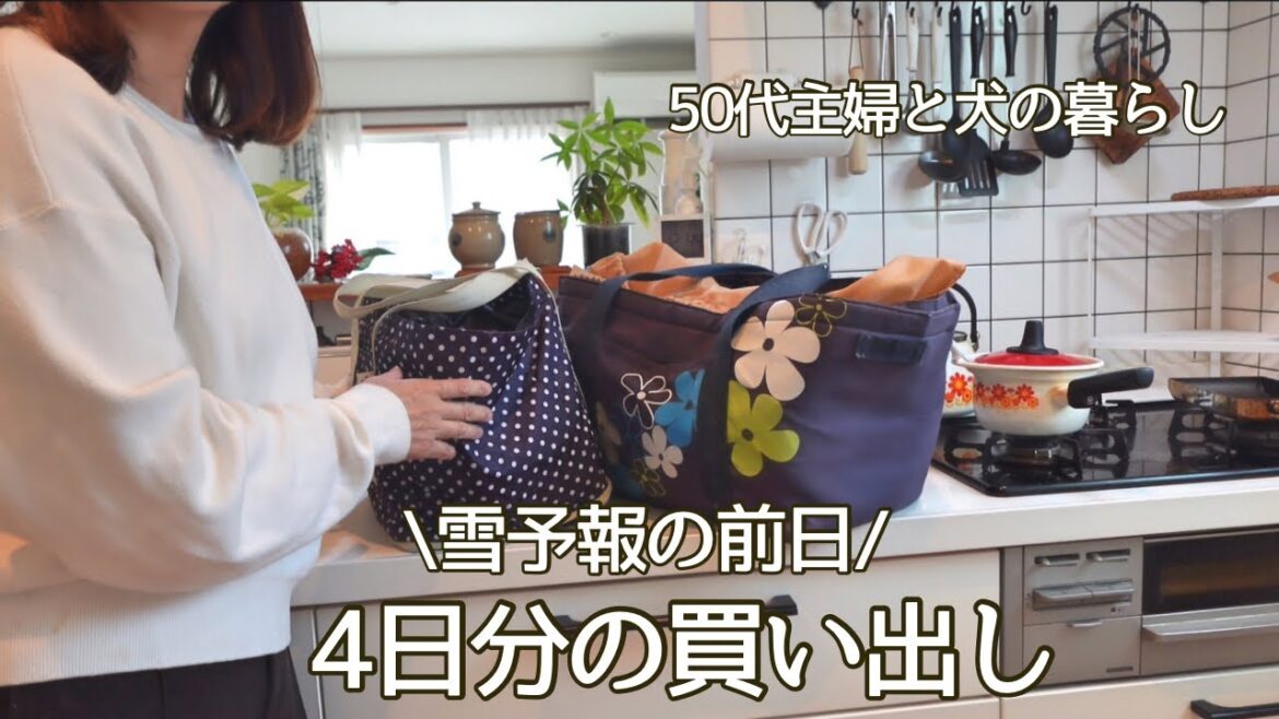 雪予報の前日、4日分の買い出し / 冬の暮らしvlog / 10日ぶりの再会 / ハワイのお土産 / 犬のいる暮らし / 50代主婦の日常