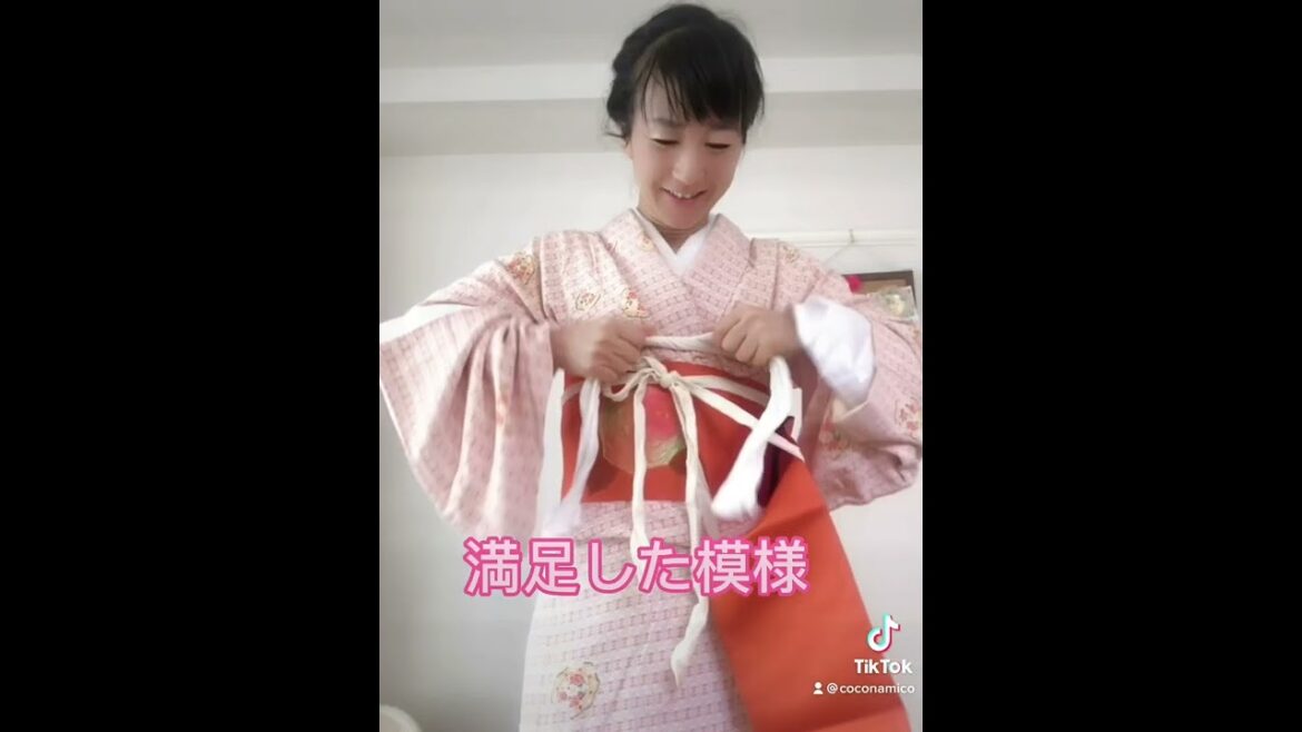 着物が趣味な私が着付けてる動画撮ってみた