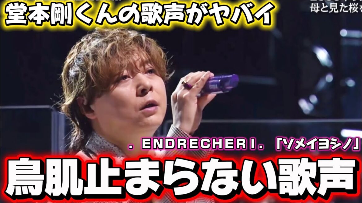 【堂本剛】剛くんの歌声美しいすぎる!!歌が宇宙行ってる‼️ .ENDRECHERI.「ソメイヨシノ」with MUSIC リアクション