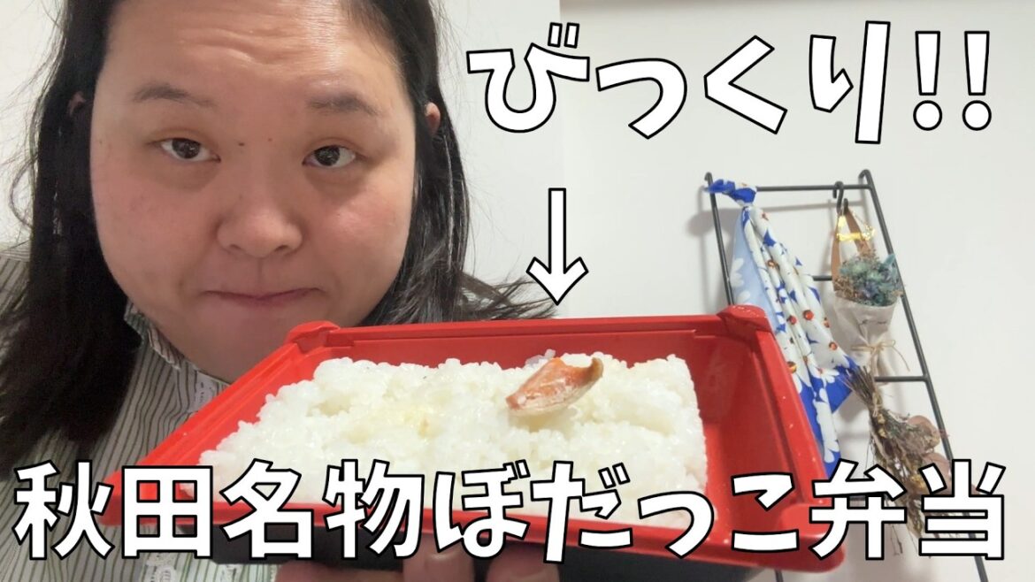 【ぼだっこ弁当】話題の秋田名物を食べてみたよ!!【おかず足りる?】