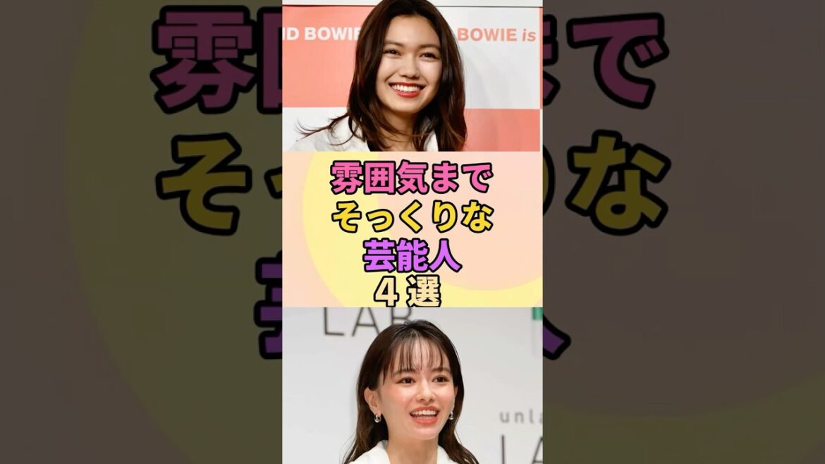 雰囲気までそっくりな芸能人4選