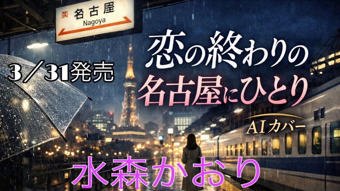 【新曲】恋の終わりの名古屋にひとり|水森かおり(AI演歌)