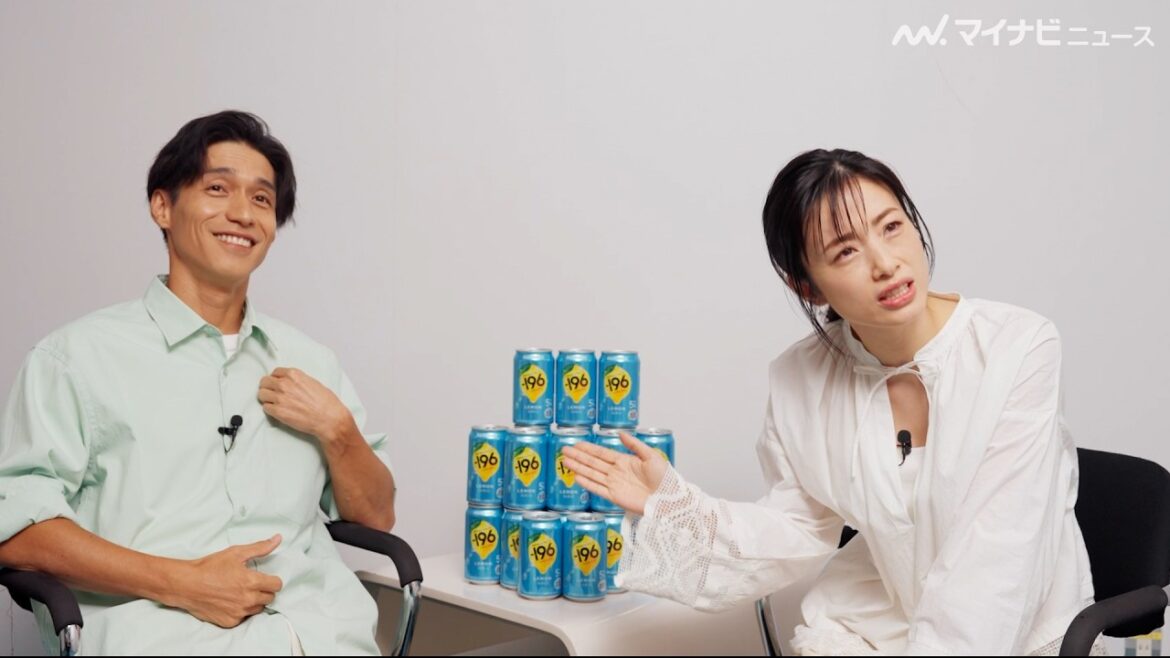 上戸彩、錦戸亮に関西弁で挨拶!8年ぶりの共演とは思えない仲良しトーク サントリーチューハイ「-196」新CM&インタビュー映像公開