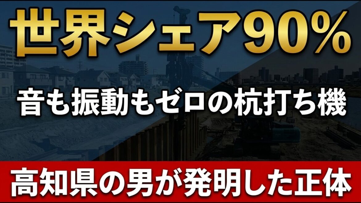 【衝撃】世界シェア90%なのに誰も知らない。高知県の男が発明した”音のない杭打ち機”の正体