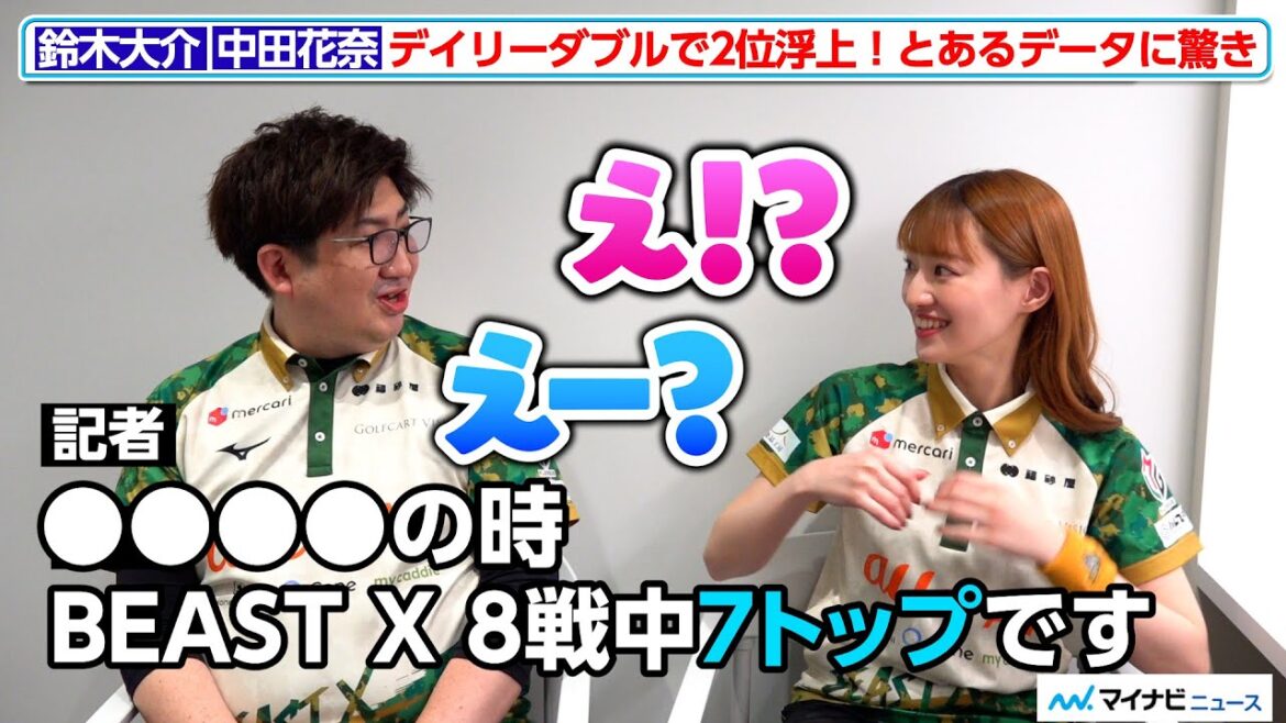 【Mリーグ】中田花奈&鈴木大介、2位浮上となる最高のデイリーダブルの裏にとあるデータが!1月19日(月)対局後インタビュー