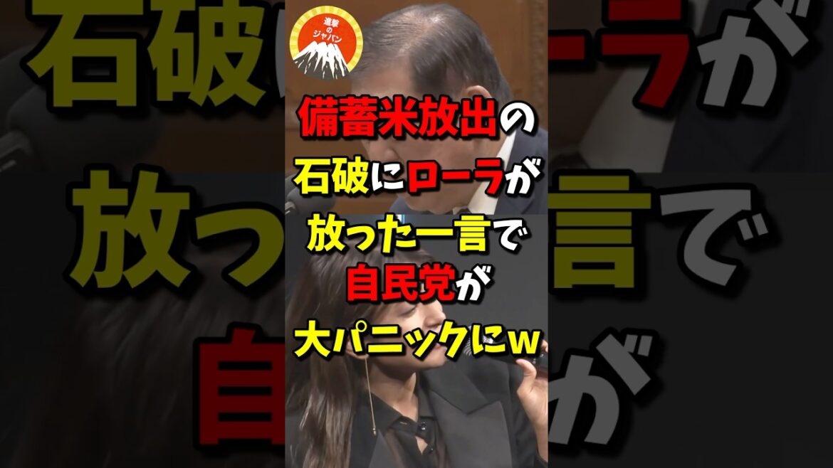 備蓄米放出の石破にローラが放った一言で自民党が大パニックにw