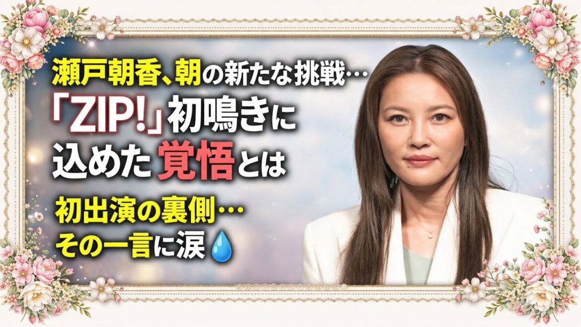 瀬戸朝香、朝の新たな挑戦…『ZIP!』初鳴きに込めた覚悟とは