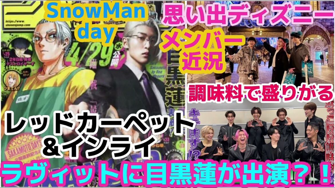 【SnowMan】ラヴィットに目黒蓮が出演?!調味料で盛り上がれるスノーマン!メンバー近況!
