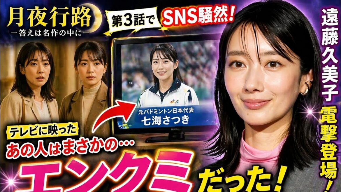 🌙✨📺💖🔥【驚愕】遠藤久美子電撃登場でSNS騒然!💥「月夜行路」第3話に隠された感動の真実とは…🌙📖💫