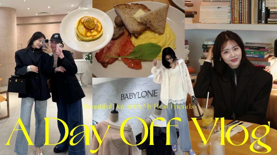 【休日VLOG】大好きな友達と朝食食べてお買い物☺️💕癒し時間の作り方🌿✨