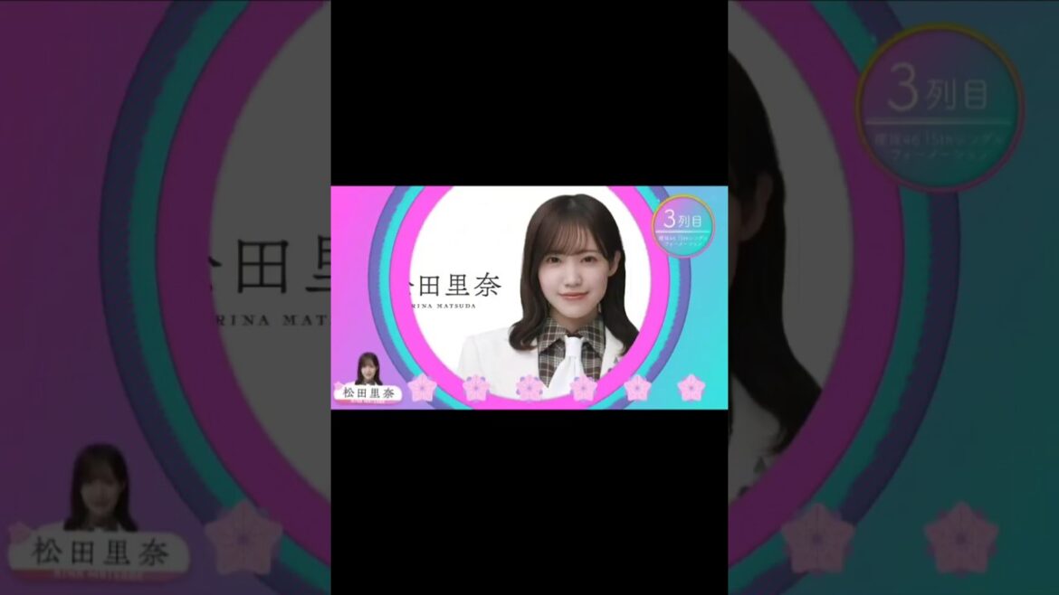 櫻坂46 15thSG選抜フォーメーション!