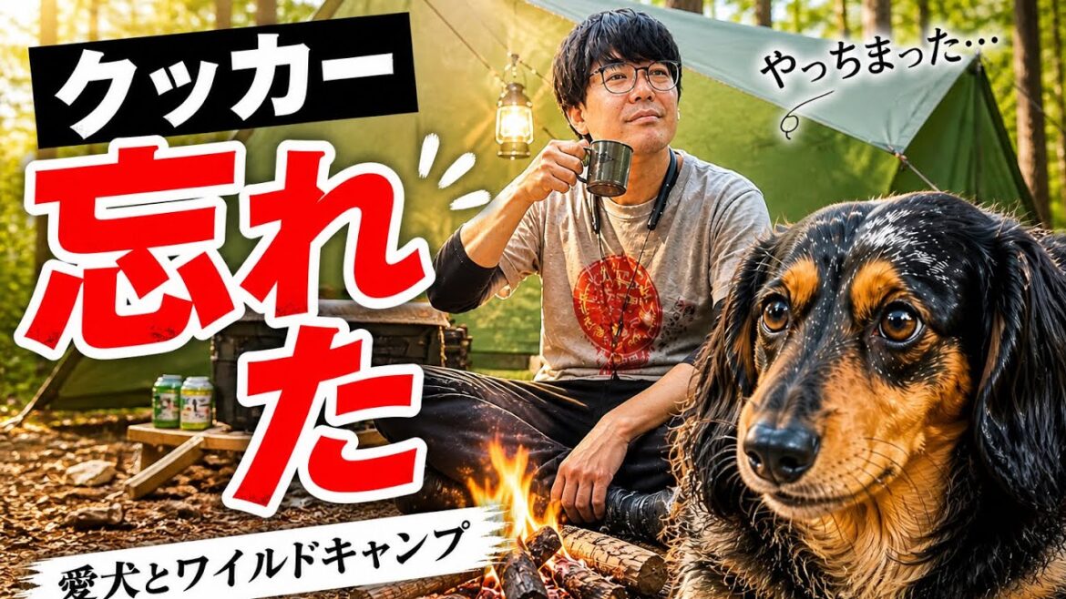 愛犬と初めてのキャンプに来たら調理器具すべて忘れて終わった