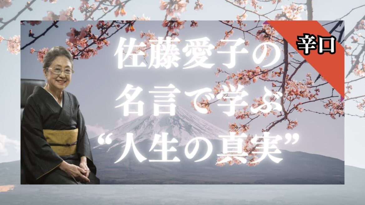 【辛口】100歳を超えた佐藤愛子さんの名言から学ぶ「人生の真実」