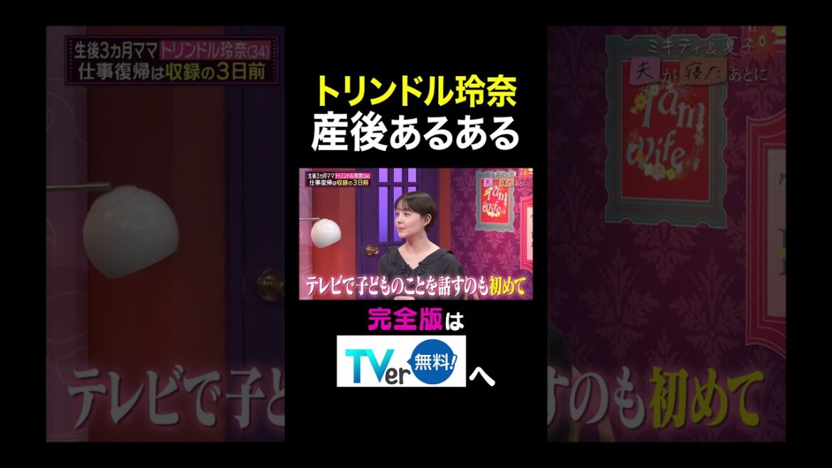 【夫が寝たあとに】トリンドル玲奈 産後あるある #夫が寝たあとに #藤本美貴 #ミキティ #横澤夏子 #トリンドル玲奈