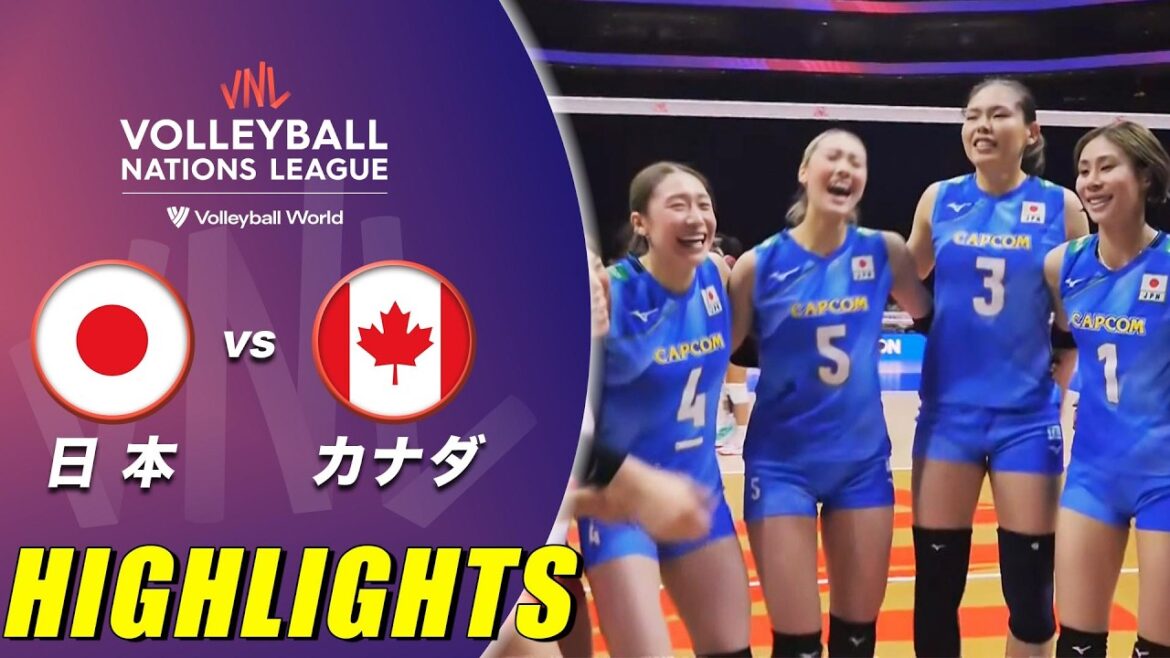 【開催国とフルセットの大接戦】バレー女子日本代表 ハイライト「予選ラウンド第4戦 日本 vs カナダ」【バレーボールネーションズリーグ2026】Volleyball Team Japan