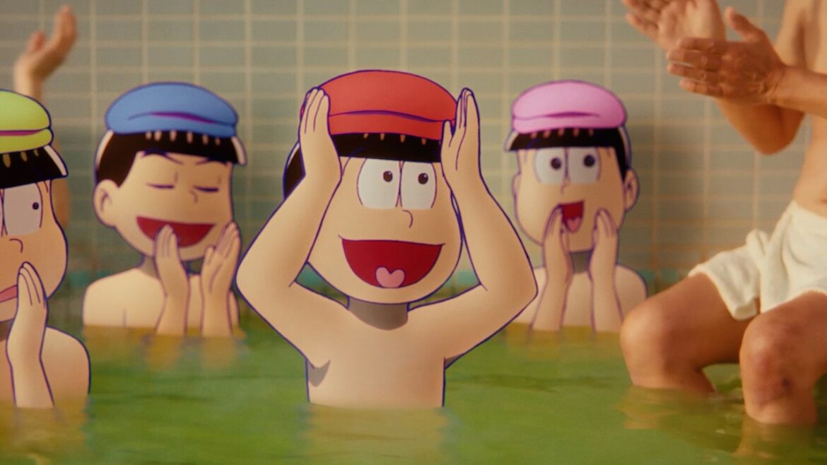 『おそ松さん』6つ子が福原遥とまさかの合唱!CM初コラボ実現 CDエナジー新CM「銭湯篇」