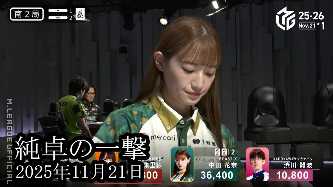【純卓の一撃】中田花奈が独壇場の一撃‼今季四勝目を確実に手繰り寄せる【麻雀の虎】