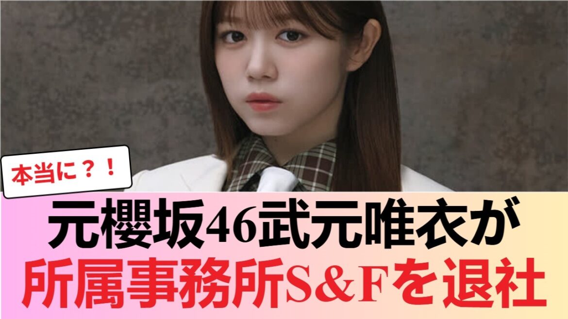 【闇深】元櫻坂46武元唯衣が所属事務所S&Fを退社 #櫻坂46 #櫻坂46反応集 #そこさく